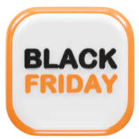 Black Friday sale 3d rendering icon illustration png