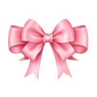 AI generated Pink Ribbon Bow on isolated background,Shiny Elegance for Celebrations and Victories.Created with Generative AI technology. png