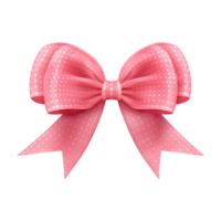 AI generated Pink Ribbon Bow on isolated background,Shiny Elegance for Celebrations and Victories.Created with Generative AI technology. png