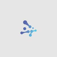 neuron brain logo icon with dots concept. vector