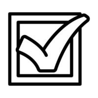 checkbox mark line icon vector illustration