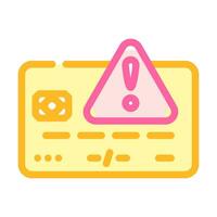 stolen card bank payment color icon vector illustration