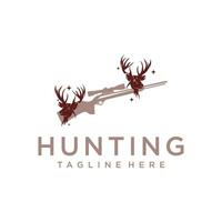 Vector hunting logo design vector icon with modern style