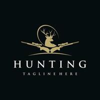 Vector hunting logo design vector icon with modern style