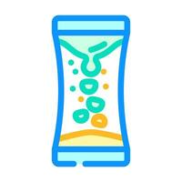 liquid timer fidget toy color icon vector illustration