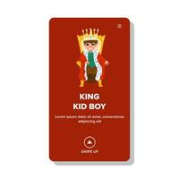 young king kid boy vector