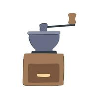 aroma mill coffee grinder manual cartoon vector illustration