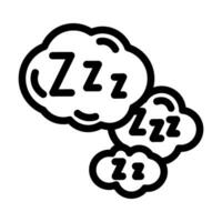 snoring sleep night line icon vector illustration