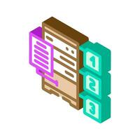 query optimization database isometric icon vector illustration