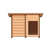 beautiful dog house cartoon vector illustration