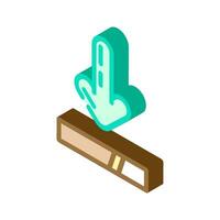 arrow pointing loading process isometric icon vector illustration