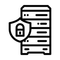 data access control database line icon vector illustration