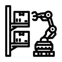 automated warehouse autonomous delivery line icon vector illustration