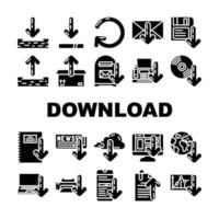 download app web arrow icons set vector