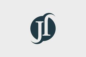 combination initial letter logo design with letter jh creative concept vector