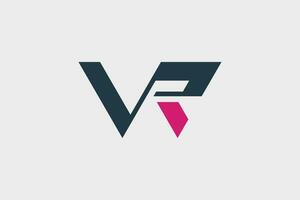 combination initial letter logo design with letter vr creative concept vector