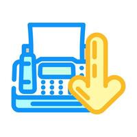 fax device download file color icon vector illustration