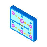 route optimization autonomous delivery isometric icon vector illustration