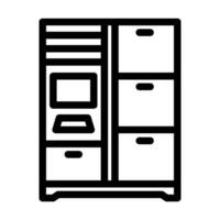 smart lockers autonomous delivery line icon vector illustration