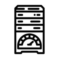 database performance line icon vector illustration