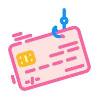 credit card fraud bank payment color icon vector illustration