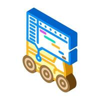 delivery scheduler autonomous isometric icon vector illustration