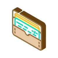 credit card wallet bank payment isometric icon vector illustration