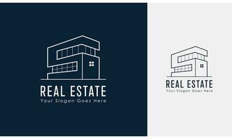 Vector line art minimalist architecture logo template