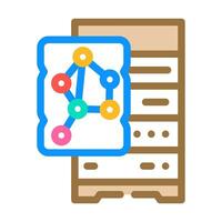 nosql database color icon vector illustration