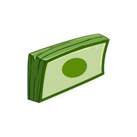 rich cash stack cartoon vector illustration