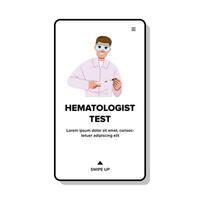 investigación hematólogo prueba vector