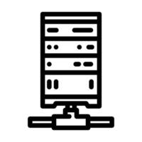 database connectivity line icon vector illustration