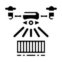 cargo inspection autonomous delivery glyph icon vector illustration