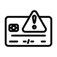 stolen card bank payment line icon vector illustration