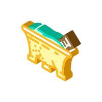 molcajete mexican cuisine isometric icon vector illustration