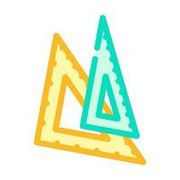 drafting triangle architectural drafter color icon vector illustration