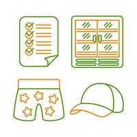 shopping objects vector illustrations set