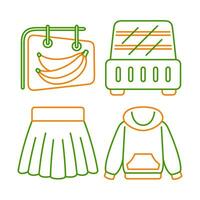 shopping objects vector illustrations set