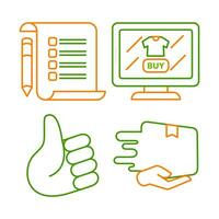 shopping objects vector illustrations set