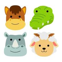 animal objects vector illustrations set