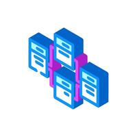 relational database isometric icon vector illustration