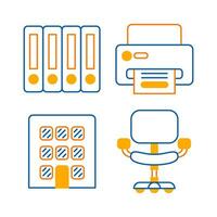 business objects vector illustrations set