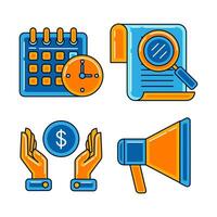 business objects vector illustrations set