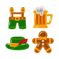 oktoberfest objects vector illustrations set