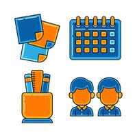 business objects vector illustrations set