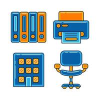 business objects vector illustrations set