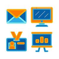 business objects vector illustrations set