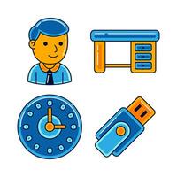 business objects vector illustrations set