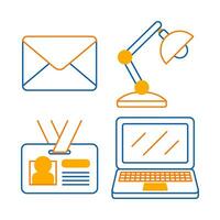 business objects vector illustrations set