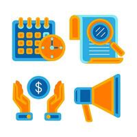 business objects vector illustrations set